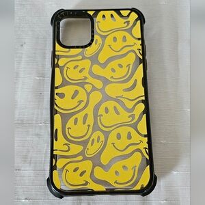 Casetify Black and Yellow Smiley Iphone 11 Pro Max Case